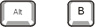 This image displays representations of the 'Alt' and 'B' keys